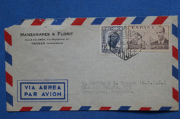 AA9  ESPANA  MAROC BELLE LETTRE    1944 TANGER POUR  BRUSSELS BELGICA   + AFFRANCH. INTERESSANT - Spanish Morocco