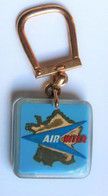 Beau Porte Clés Ancien Aviation Compagnie Aérienne AIR INTER BOURBON France Breveté SGDG - Publicidad