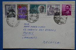 AA9  ESPANA BELLE LETTRE 1964 BARCELONA POUR MONS BELGICA + AFFRANCH. INTERESSANT - Barcelona