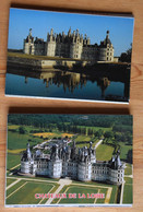 2 Dépliants Touristiques : Chateaux De La Loire ( 20 CPM : Chenonceau - Blois ...) Et Château De Chambord (10 CPM) - Pays De La Loire