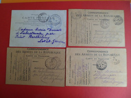 Lot 6 - CPA - 4 Correspondances Des Armées 1914 -1915 - 1916 Militaire Guerre - Guerre 1914-18