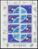 POLAND 1977 Space Exploration Sheetlet MNH / **.  Michel 2539 Kb - Blocks & Kleinbögen