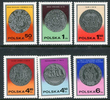 POLAND 1977 Stamp Day: Coins MNH / **.  Michel 2525-30 - Ongebruikt