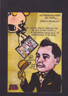 CPM Hergé Tirage 30 Exemplaires Numérotés Signés Par JIHEL Tintin Degrelle Satirique Caricature - Bandes Dessinées
