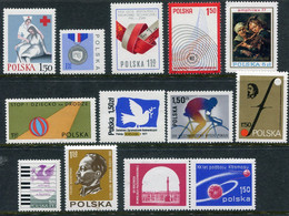 POLAND 1977 Twelve Single Commemorative Issues  MNH / **. - Nuovi