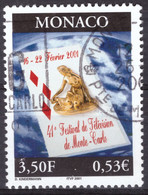 Monaco, 2001, 41e Festival De Télévision De Monte-Carlo, 3 F ⊚ - Usati