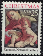 Etats Unis 1989 Used Vierge à L'enfant Par Carracci National Gallery Y&T US 1878 SU - Otros & Sin Clasificación