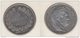 France  5 Francs 1831 B (Rouen)  Louis Philippe I  Tranche En Relief Tête Laurée  1831B - 5 Francs