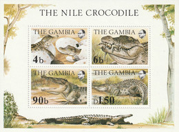 GAMBIE - BLOC N°11 ** (1984) Faune : Crocodiles - Gambia (1965-...)