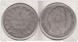 France  5 Francs 1833 H (La Rochelle) Louis Philippe I  Tranche En Relief  Tête Laurée  1833H - 5 Francs