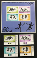 KENYA 1984 - NEUF**/MNH - Mi 292 / 295 + BLOC 23 - YT 293 / 296 + BF 22 - LUXE - JO LOS ANGELES - CV 15,50 EUR - Kenya (1963-...)