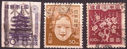 JAPON - Fx. 2933 - Yv. 360/1 - 50 Y 100 Yens - Serie Corriente - 1946/7 - Ø - Used Stamps