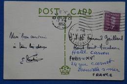 AA10 CANADA BELLE LETTRE  1952 QUEBEC POUR PARIS PUIS TROUVILLE  + + AFFRANCH. PLAISANT - Storia Postale