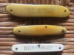 3 CANIFS  *Dubonnet  *Geo Dodard BILLANCOURT  *Anonyme - Knives