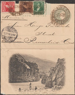 Argentine 1898. Carte-lettre, Gorges De La Rivière Mendoza, Province éponyme. Montagnes - Montagne