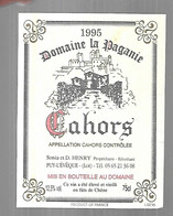 Cahors , Domaine La Paganie 1995 Puy L'évèque - Cahors