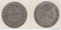 France  5 Francs 1846 A (Paris) Louis Philippe I  Tranche En Relief  Tête Laurée 1846A - 5 Francs