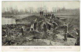 Hamme - Overstrooming Van 12 Maart 1906 - Werklieden Die Eenen Dijk Herstellen - Hamme