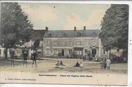 23, Creuse, SAINT-SEBASTIEN, Place De L'Eglise Animée (Coté Nord) Scan Recto-Verso - Other & Unclassified