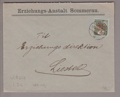 CH Portofreiheit Zu#5A 10Rp. Kl#224 1923-06-19 Ambulant Erziehungsanstalt Sommerau (4050 10Rp.Marken) - Franchise