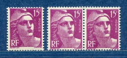 ⭐ France - Variété - YT N° 724 - Couleurs - Pétouilles - Neuf Sans Charnière - 1945 ⭐ - Unused Stamps