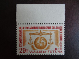 WALLIS ET FUTUNA 1963 Y&T N° 169 ** - DECLARATION DES DROITS DE L'HOMME - Nuevos