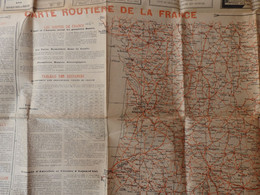 Carte Routière De La France De Début 1900 Avec De Belles Publicités Voir Photos Ou énumérations Au Niveau De L'état. - Callejero