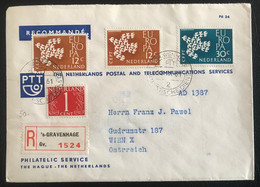 Nederland Pays-Bas 1961 Recommandé De Gravenhage Vers Vienne Autriche (1080) - Storia Postale