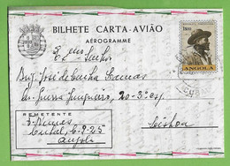 História Postal - Filatelia - Aerograma - Aérogramme - Aerogram - Stationery Stamps Timbres Philately Portugal Angola - Cartas & Documentos
