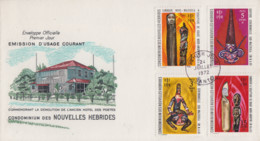 Enveloppe  FDC  1er Jour   NOUVELLES  HEBRIDES   Art  Indigéne   1972 - FDC