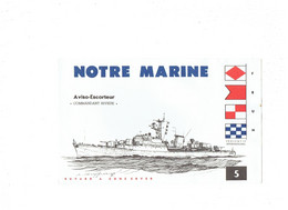 BUVARD - "Notre Marine" - Aviso Escorteur "Commandant RIVIERE" - N°5 - Dessin Haffner - Transporte