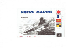 BUVARD - "Notre Marine" - N° 4 SOUS MARIN REQUIN - Dessin Haffner - Transporte