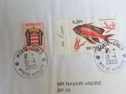 2005 MONTE CARLO / MONACO / POISSON BLASON - Lettres & Documents