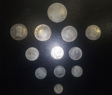 ESPAÑA.  LOTE DE 12 MONEDAS DE PLATA. - Collections