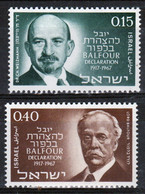 Israel 1967 Set Of Stamps To Celebrate Balfour Declaration In Unmounted Mint - Ungebraucht (ohne Tabs)