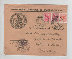 REF4995/ TP 850-851-859 S/L. Administration Communale De Braine-Le-Château + C. 9/6/58 > BXL - Cartas