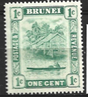 Brunei  1907 SG  23  1c Mounted Mint - Brunei (...-1984)