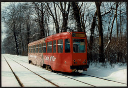 Photo Originale 15 X 10 Cm -1991 - STIB - Tramway 44 - Avenue De Tervueren - Publicité Chocolat Côte D'Or - Voir Scans - Trains