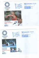 Czech Republic 2021 - Czech Sport Winner And Medals, Set Od 13 Special Cover Withmachinery Postmark - Verano 2020 : Tokio