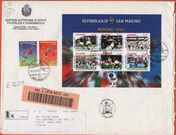 SAN MARINO - 2002 - Europa Cept + BF75 Mondiali Di Calcio + 3 X I Colori Della Vita (sul Retro) - FDC - Azienda Autonoma - FDC