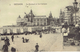 Ostende Le Kursaal Et Les Cabines Animations 1914 - Oostende