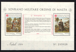 SMOM - 1979 - NATALE: AFFRESCHI DEL PINTURICCHIO - FOGLIETTO - SOUVENIR SHEET - MNH - Malta (Orden Von)