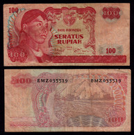 INDONESIEN - INDONESIA 100 RUPIAH Banknote 1968 F (4) Pick 108   (17917 - Sonstige – Asien