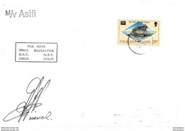 250 - 52 - Enveloppe Navire "MS Asifi" Port Stanley 1985 - Falkland