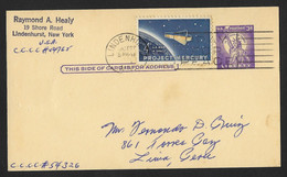 US 1962 Lindenhurst Cancellation , Project Mercury Stamps Postal Stationery Sent To Peru - 1961-80