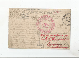 HYERES (VAR) 1916 CACHET CROIX ROUGE SOCIETE DE SECOURS AUX BLESSES MILITAIRES XV E REGION (PERIODE GUERRE 14 18) - Croix Rouge