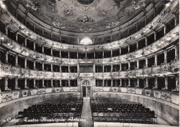 CARTOLINA  CARPI,EMILIA ROMAGNA,TEATRO MUNICIPALE-INTERNO,BELLA ITALIA,MEMORIA,CULTURA,RELIGIONE,VIAGGIATA 1957 - Carpi