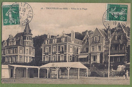 CPA Vue Rare - CALVADOS - TROUVILLE Sur MER - VILLAS DE LA PLAGE - Belle Animation - P.L.X. / 18 - Trouville