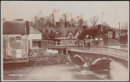 Arundel Castle From Bridge Hotel, Arundel, Sussex, 1909 - J White & Son RP Postcard - Arundel