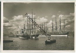 Hamburg - Segelschiff-Hafen - Foto-AK Grossformat 30er Jahre - Verlag Georg Stilke Hamburg - Noord